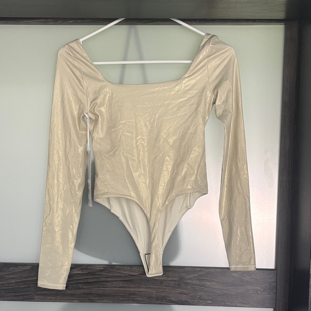 Lululemon Nulu Long Sleeve Bodysuit Gold Shine XS NWT